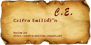 Czifra Emilián névjegykártya